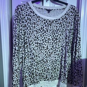 Talbots plus cheetah print pullover
